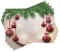 ABAKUHAUS Weihnachten Platzmatten, Red Ball Ribbons, Waschbare Stoff Esszimmer Küche Tischdekorations Digitaldruck, Rotgrün