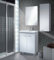 Dmora - Armoire murale Torrance, Armoire colonne de salle de bain avec 1 porte, Armoire murale suspendue avec 1 étagère, 30x25h85 cm, Blanc brillant
