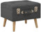 vidaXL Hocker mit Stauraum Sitzhocker Fußhocker Polsterhocker Sitzbank Sitzpouf Pouf Sitzpuff Fußbank Ottomane Sitztruhe Truhe 40cm Dunkelgrau Stoff
