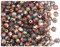 600 Stück Tschechische Facettierten Glasperlen, Fire-Polished, Rund 4 mm, Crystal Copper Rainbow
