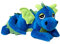 Habibi Plush Wärmekissen/Stofftier f. Kinder und Erwachsene – 1861 Glücksdrache royalblau mit Hirsefüllung, Wärmekuscheltier zum Erwärmen in der Mikrowelle/Backofen, Drache auch für Babys