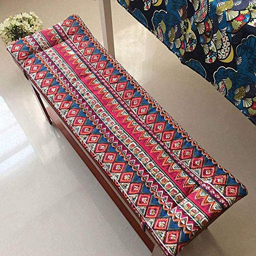 GGoty Bankauflage Bankkissen Auflage Outdoor/Indoor,Bierbankauflage,strapazierstark und langlebig, Sitzauflage Sitzpolster Bankpolster Polsterauflage (150x40cm,Rot)