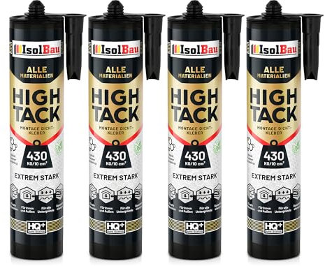 Colle de montage High Tack 4 x 470 g Hybrid MS Polymer FIX All Mastic 400 kg/10 cm²