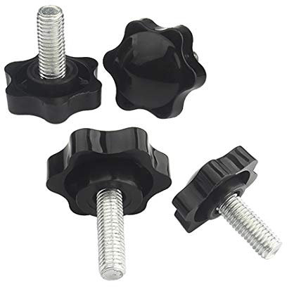 BOZONLI Flügelschraube, Kunststoff Plastik Sternenkopf Rändelknopf Befestigungsschraube Sterngriff Schrauben, M10×25mm,5 Stück