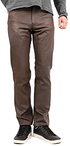 MADDOX - Herren Lederhose Lammnubuk Schoko Größe 56