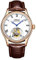 Aesop Herren Mechanische Tourbillon Uhren Handaufzug Skelett Armbanduhren Analog Saphirglas Edelstahl 50M Wasserdicht Klassische Luxus Business Uhr für Herren(Roségold und Braun)