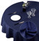 Eternal Beauty Round Tablecloth 150cm Wrinkle Free, Table Cover Water Resistant and Machine Washable for Home Dining Party Restaurant (Navy Blue, 59inch)