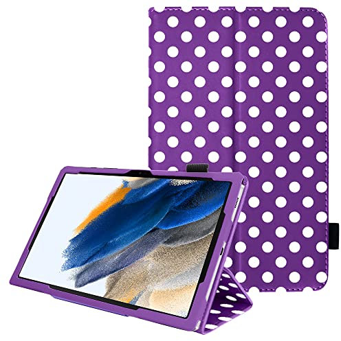 TECHGEAR Funda de Cuero Diseñado para Samsung Galaxy Tab A8 10.5 2022 (SM-X200 / SM-X205), Funda de Cuero PU Protectora Soporte y Correa de Mano