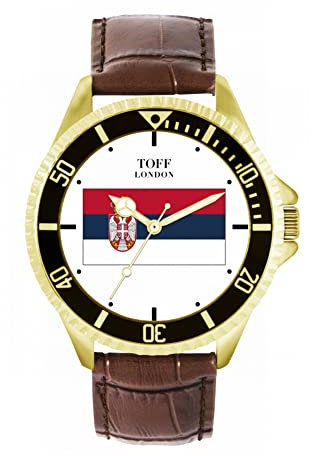 Toff London Serbien-Flaggen-Uhr