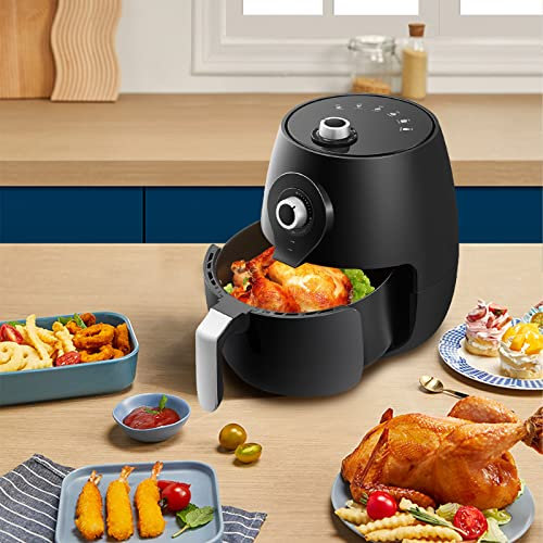 LEMROE Healthy Cooking 5L Air Fryers for Home Use with Rapid Air Circulation Air Fryer with Non-stick Basket, 30-Minute Timer, Double Knob (5L)