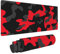 Black and Red Gaming Mouse Pad XL Camouflage Camo Extended Big Large Desk Mat Non-Slip Rubber Base Stitched Edge Long Keyboard Mousepad for PC Computer Laptop,31.5×11.8 in