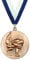 Emblemarket – Anpassbare Metallmedaille – Judo – Bronze Farbe – 6,4 cm – Auswahl an Bändern enthalten