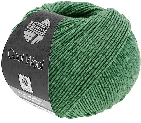 LANA GROSSA Cool Wool Uni | Extrafeine Merinowolle waschmaschinenfest und filzfrei | Handstrickgarn aus 100% Schurwolle (Merino extrafein) | 50g Wolle zum Stricken & Häkeln | 160m Garn FB 2086