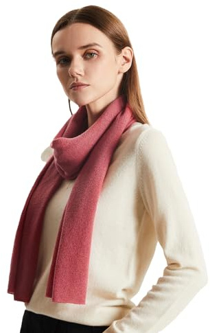 GreenMount Damen-Schal 100% Kaschmir – Gestrickt Pflanzengefärbt Warm & Weich für Herbst & Winter