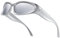 YUELUQU Futuristisch Sonnenbrillen Fahrradbrille für damen herren Y2K Sportbrille UV400 Schutz party brille rennrad brille (Silber(R)-Silber(L))