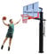 Basketball Stand Outdoor Fixed Lifting Basketball Hoop, Adult Youth Dunk System, 47/55in Tempered Backboard (Color : Black, Size : 140x90cm/55x35in)