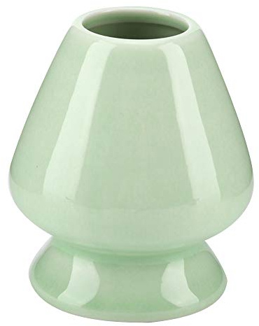 YUMILI Soporte para batidor Matcha-Soporte de cerámica Chasen Soporte para batidor para bambú Matcha Chasen para Accesorios de Juego de té(Verde)