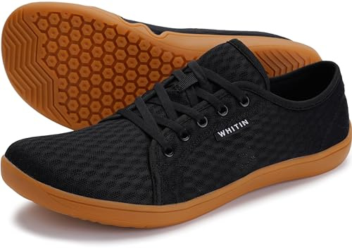 WHITIN Men's Water Shoes Quick Dry Aqua Minimalist Barefoot Sneakers Size 9.5-10 Minimus Beach Swimming River Hiking Trail Kayak Boating Black Gum 43