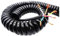 Cable telescópico de resorte de 6 núcleos, Cable en espiral de 24AWG, 0,2 milímetros cuadrados, 2,5 m/5m/7,5 m, Cable de alimentación de Color negro, Cable extensible, 1 ud. ( Size : 5m , Color : 24 A