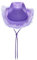 Geagodelia Cappello Cowboy da Donna Vintage Cappello Cow Boy con Piuma Paillettes per Cosplay Halloween Carnevale (E-Viola, One Size)