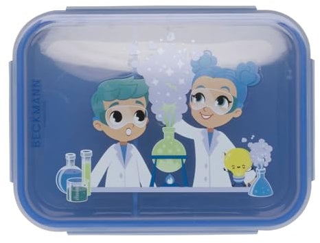 Beckmann Brotdose Science - Brotbox - Blau - Mit praktischer Trennwand
