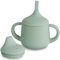 Moonkie 3 Stages Trainer Cup Trinklernbecher ab 6+ Monate | Silikon Kinder Trinkbecher mit Strohhalm | Trinkflasche für kleinkind und baby | BPA-frei | 4 oz(Sage)