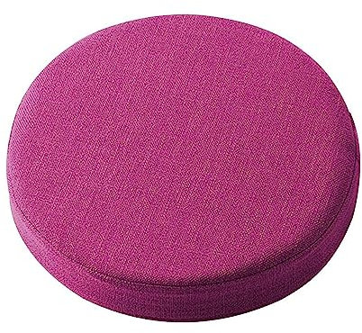 Dickes, rundes Stuhlkissen, rund, waschbar, für drinnen und draußen, Esszimmer, Terrasse, rutschfestes Stuhlkissen (45 x 45 x 10 cm, Lila)