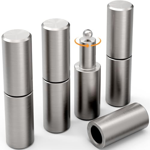 Cerniere a barilotto saldabili da 10,2 cm, 4 x 2,5 cm, cerniere per porte in ferro, cancelli in metallo, cerniere in acciaio rimovibili con cuscinetto a sfera, capacità di carico della cerniera in