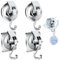 Fugoviin 4 Pack Saugnapf Haken, Handtuchhalter Ohne Bohren, Wandhaken, Klebehaken Extra Stark für Küche, Badezimmer, Wohnmobil, Büro und Schlafzimmer usw. (2 runde & 2 quadratische)