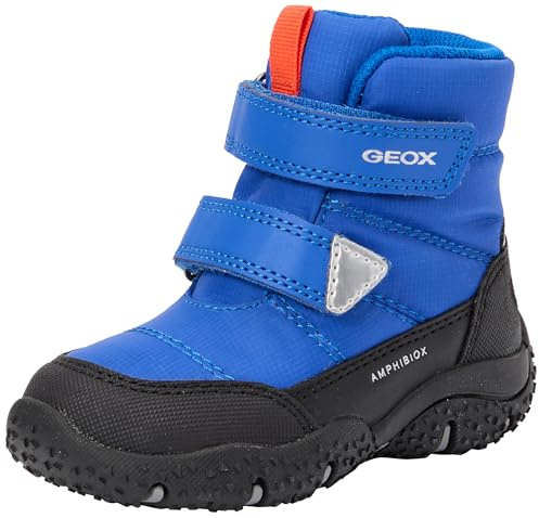 Geox B BALTIC BOY B ABX B - Scarpone da neve, ROYAL/ORANGE,