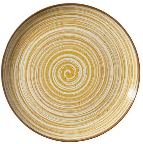 METRO Professional Plato llano Madleen, Cerámica de Gres, Ø 31 cm, Amarillo, 6 unidades