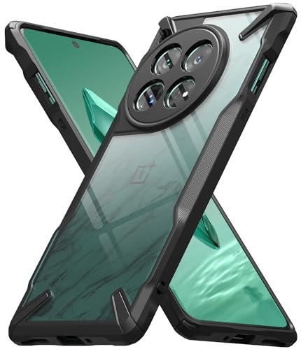 Ringke Fusion-X Compatible con Funda OnePlus 12, Resistente a Caídas Carcasa Protetora Negra con Parachoques Resistente Impactos - Black
