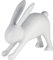 EGLO LIVING Osterdeko Yoga Hase Marovato, Deko Figur Ostern Frühling, Frühlingsdeko Osterhase minimalistisch, Tischdeko Osterfigur aus Aluminium in Weiß, 21 x 21 cm