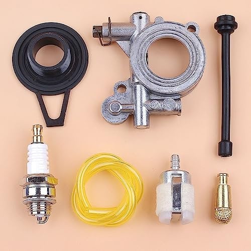 7pcs Oil Pump Worm Gear W/Fuel Oil Line Hose Filter Kit for Husqvarna 365 362 371 XP 372 372XP Chainsaw 503 52 13-01 503 75 61-02