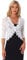 Allegra K Strickjacken Für Damen 3/4-Ärmeln Häkeljacke Spitze Bolero Jacke Elegant Weiß M