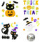4Pcs Thick Gel Clings for Kids - Easy to Install Halloween Window Stickers with Cute Pumpkins, Witches & Bats