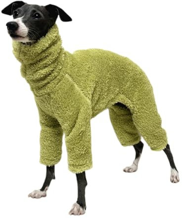 UOSIA Fleece-Overall für Hunde, Ganzkörpermantel mit Beinen, weicher und warmer Schlafanzug für Hunde, Winterkleidung für italienische Windhunde für kleine, mittelgroße und große Hunde