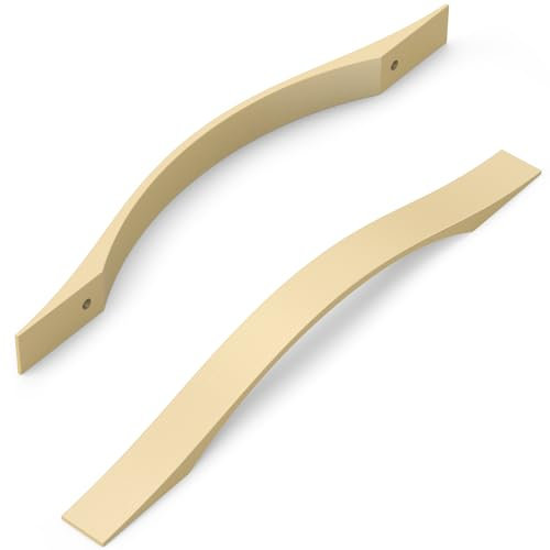 FURNIWARE Tiradores para armarios de cocina, 10 unidades, latón, 160 mm, distancia entre orificios, tiradores de cocina, tiradores para muebles y cajones
