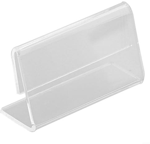 40 Stück Mini-Acryl-Schild-Displayhalter, Preisschild-Etikett, Ladenständer, Preisetikettenhalter, verwendet im Supermarkt, Hotel, für Posterregale, Clips (2 x 4 cm)