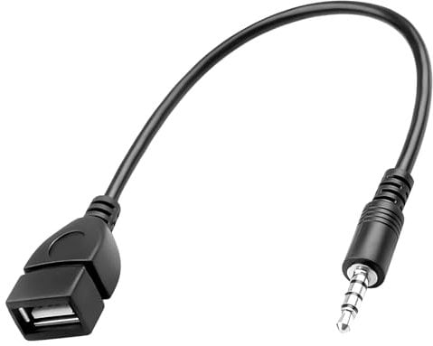 brileze USB to Jack Adapter 3.5mm Aux Audio Plug to USB 2.0 Female Converter USB to Aux Audio Converter Cable Car Stereo Adapter OTG Cable Cord for Car Aux Port MP3 CD Player External U Disk Speaker