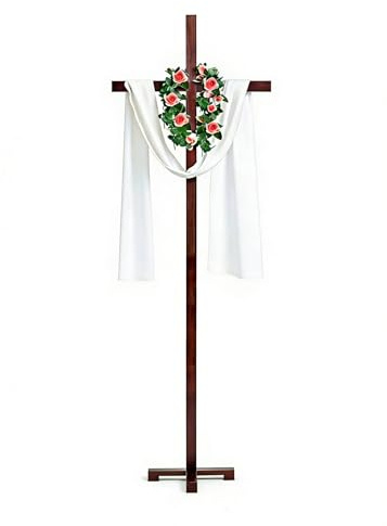 Rozozo Verstellbares, großes handgefertigtes Holzkreuz, übergroß, stehend, hohe Hof-Kreuze, Wand-Kreuz-Dekoration, katholische Oster-Hochzeit, Weihnachten, Outdoor-Kreuz, 215 cm