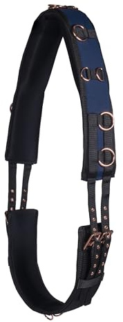 HKM Rosegold Glamour Style Longiergurt, Dunkelblau, Vollblut/Warmblut