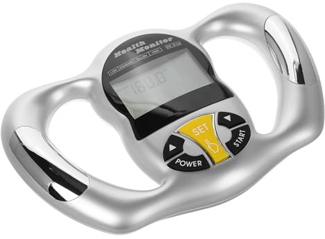Handgehaltenes Fettmessgerät für Körperzusammensetzung, Bmi Analyse | Abs, Silber, 1 Stück, Leichtes Gerät für Zuhause, Fitnessfortschritt und Erwachsene