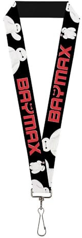 Buckle Down Unisex-Erwachsene Lanyard-1.0-Baymax Poses Black/White/Red Schlsselanhnger, Mehrfarbig, Einheitsgröße