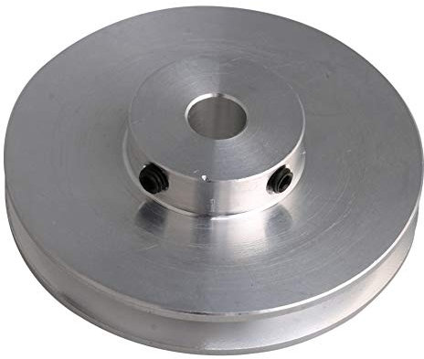 Bqlzr, Riemenscheibe, Aluminiumlegierung, 8 mm, feste Bohrung, für Bohrmaschinen, 3-5 mm PU-Rundriemen, 58 x 16 x 8 mm, silberfarben