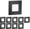 ledscom.de 10 LED luce per scale/apparecchio da incasso FEX per interni ed esterni, angolare, nero, 85 x 85 mm, bianco caldo
