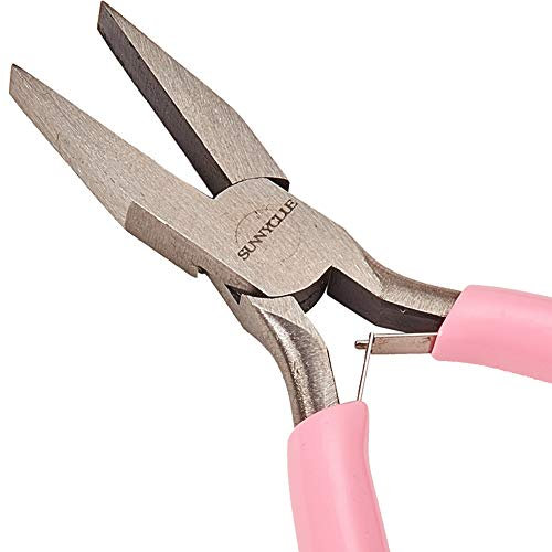 SUNNYCLUE, Mini pinze a becchi Piatti, 11,4 cm, per Piegare Fili di precisione, per Creare Gioielli, progetti Fai da Te, Hobby, Colore Rosa