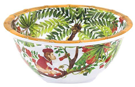 Les Jardins de la Comtesse - Schale aus reinem Melamin - Getreide/Suppe/Aperitif - Thema Bali-Affen - Ø 15 cm - Tafelservice - Sammlung von quasi-unzerbrechlichem MelARTmine-Geschirr