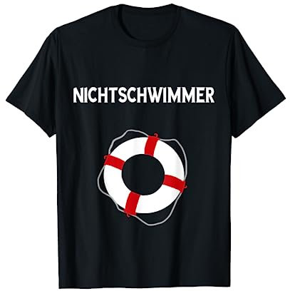 Nichtschwimmer Rettungsring Bademeister Schwimmbad Schwimmen T-Shirt