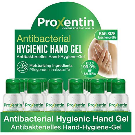 Proxentin 36 x 30ml Desinfektionsmittel Hand Hygiene Gel ohne Wasser Taschengröße handlich kompakt in 30 ml Mitnahmegröße - Beseitigt 99,9% der Bakterien